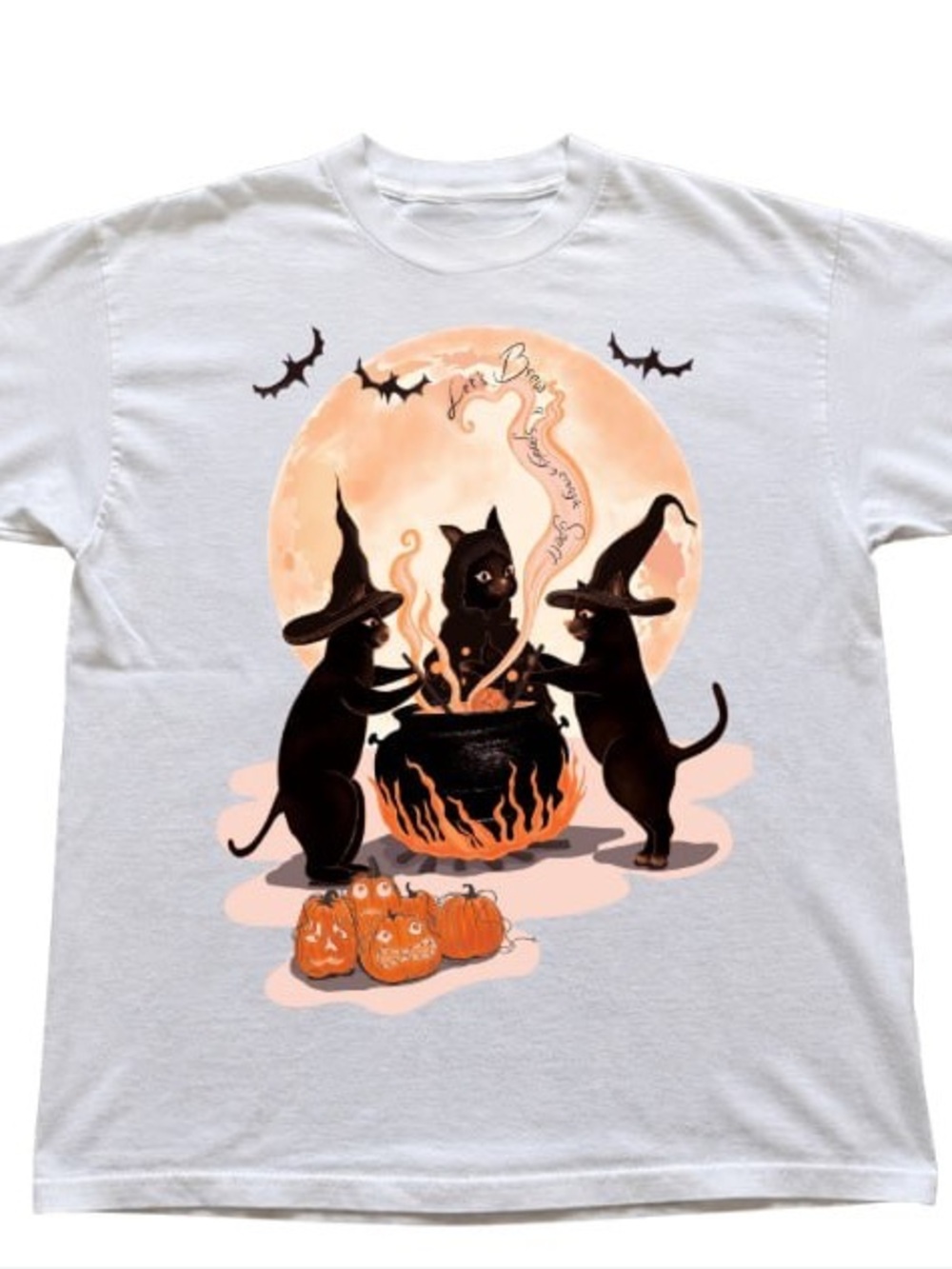 Halloween Black Cat Witch Gildan T-Shirt
